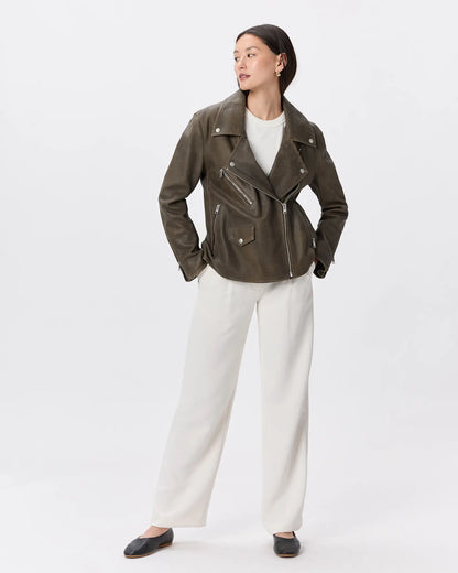 100% Leather Oversized Biker Jacket - US 7980