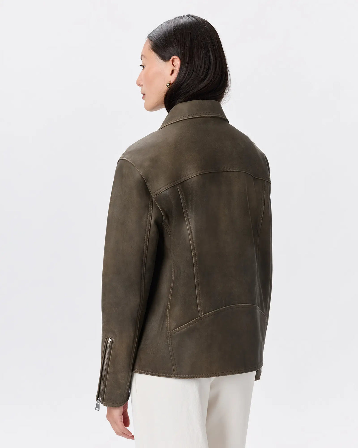 100% Leather Oversized Biker Jacket - US 7980