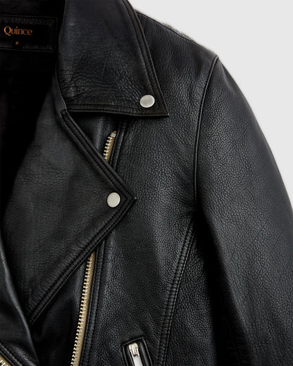 100% Leather Oversized Biker Jacket - US 3927