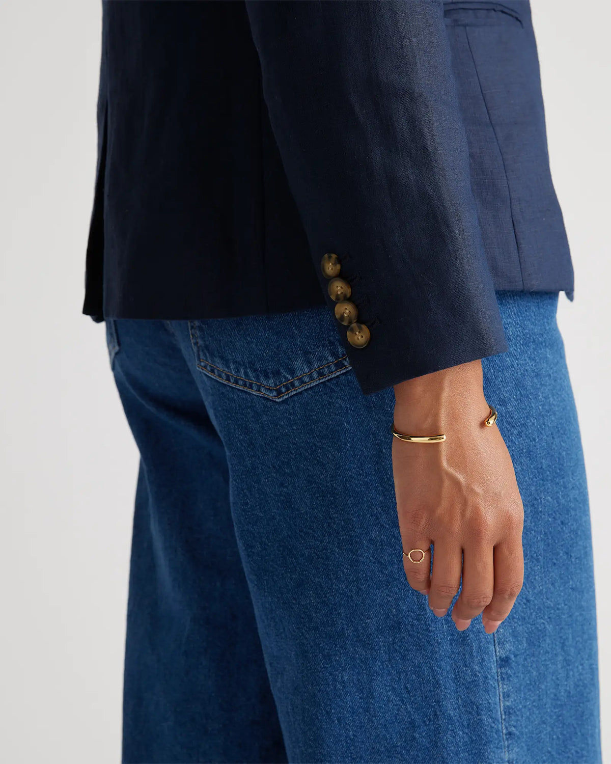 100% European Linen Structured Blazer - US 1248