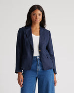 100% European Linen Structured Blazer - US 1248