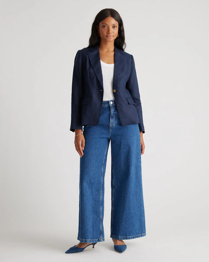 100% European Linen Structured Blazer - US 1248