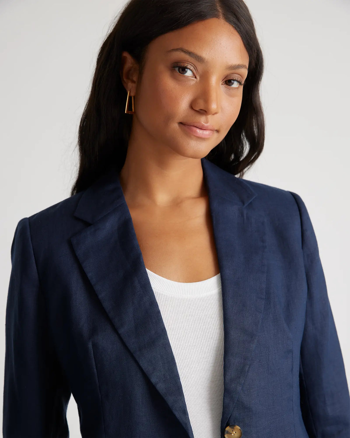 100% European Linen Structured Blazer - US 1248