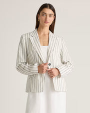 Oatmeal / Black Stripe
