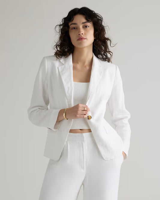 100% European Linen Structured Blazer - US 5313