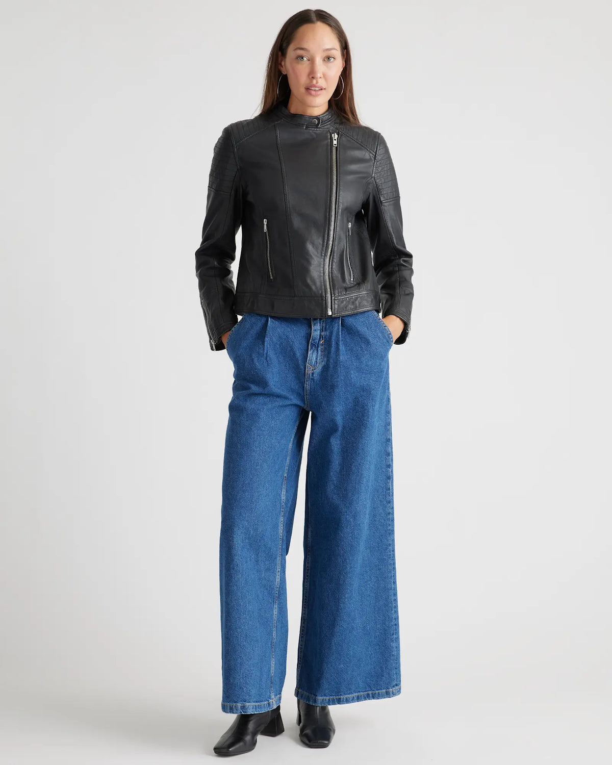 100% Leather Café Racer Jacket - US 3314