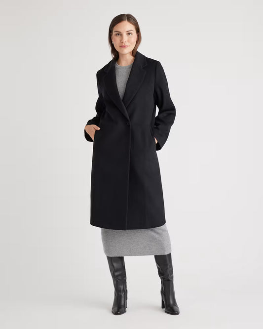Italian Wool Classic Single-Breasted Coat - US 5205