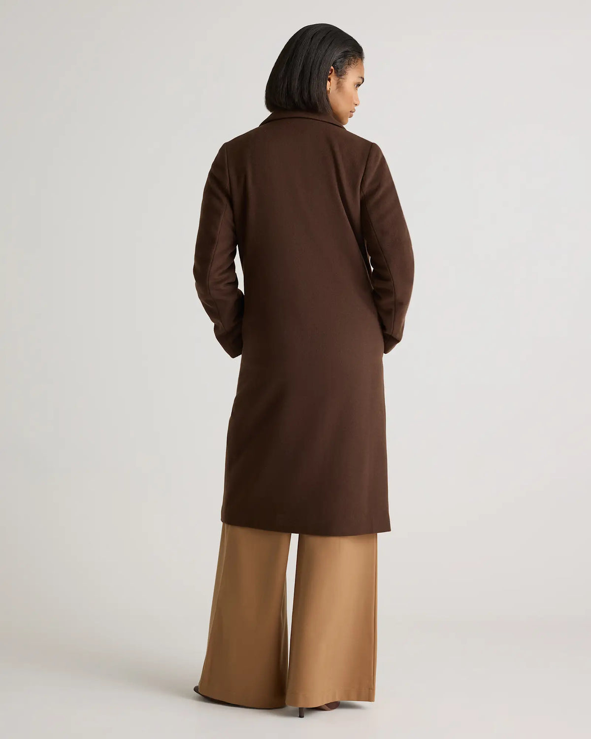 Italian Wool Classic Single-Breasted Coat - US 6621