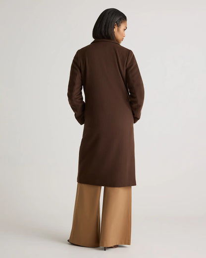 Italian Wool Classic Single-Breasted Coat - US 6621
