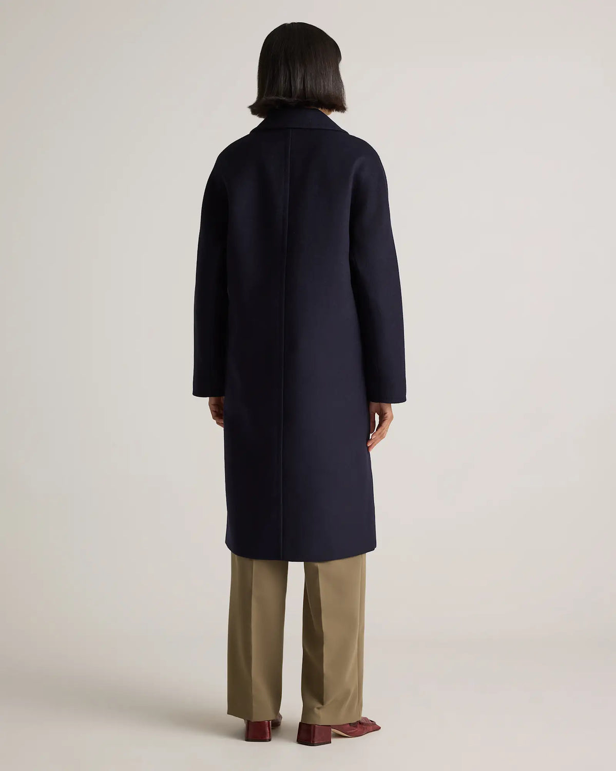 Italian Wool Double-Breasted Slouch Coat - US 6379