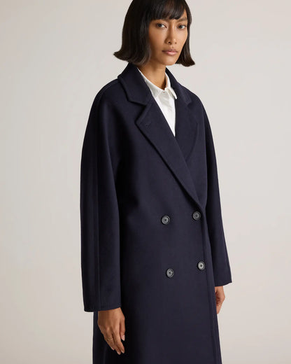 Italian Wool Double-Breasted Slouch Coat - US 6379