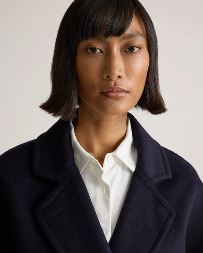 Italian Wool Double-Breasted Slouch Coat - US 6379