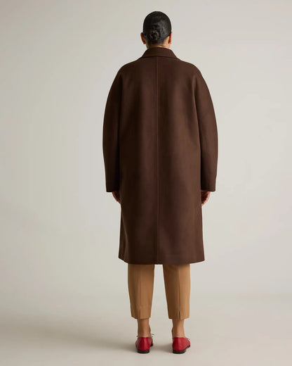 Italian Wool Double-Breasted Slouch Coat - US 7322