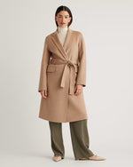 100% Mongolian Cashmere Double-Faced Wrap Coat - US 0266