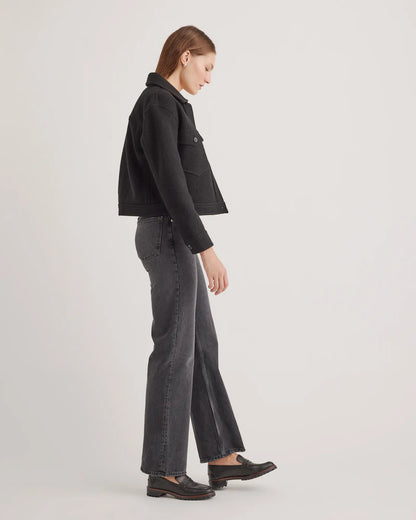 100% Merino Wool Cropped Shirt Jacket - US 2342