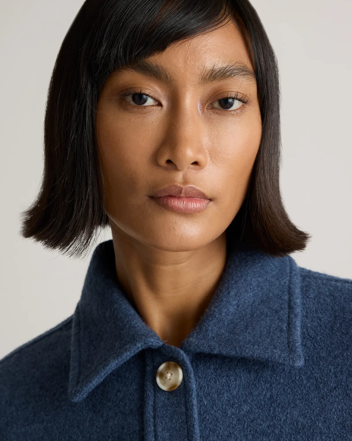 100% Merino Wool Cropped Shirt Jacket - US 3239