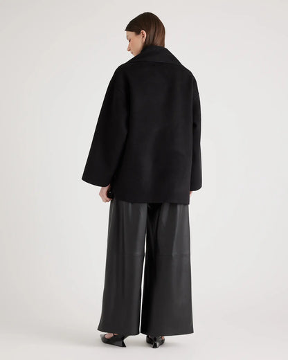 Double-Faced Merino Wool Scarf Coat - US 8184