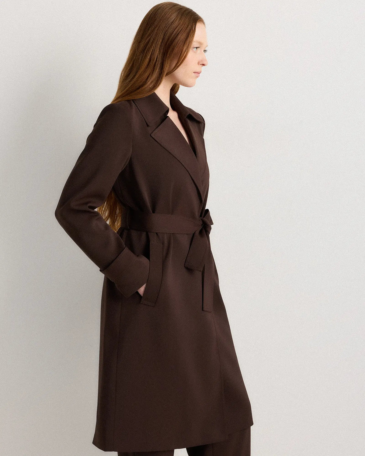 Stretch Crepe Trench Coat - US 5035