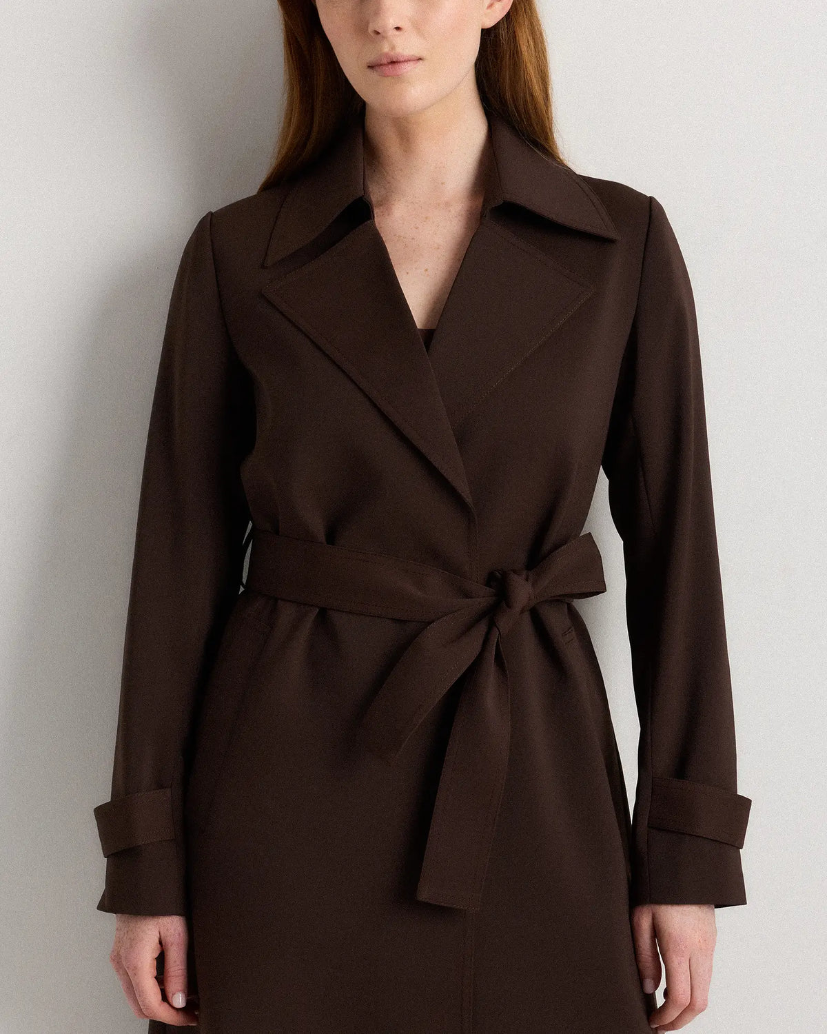 Stretch Crepe Trench Coat - US 5035