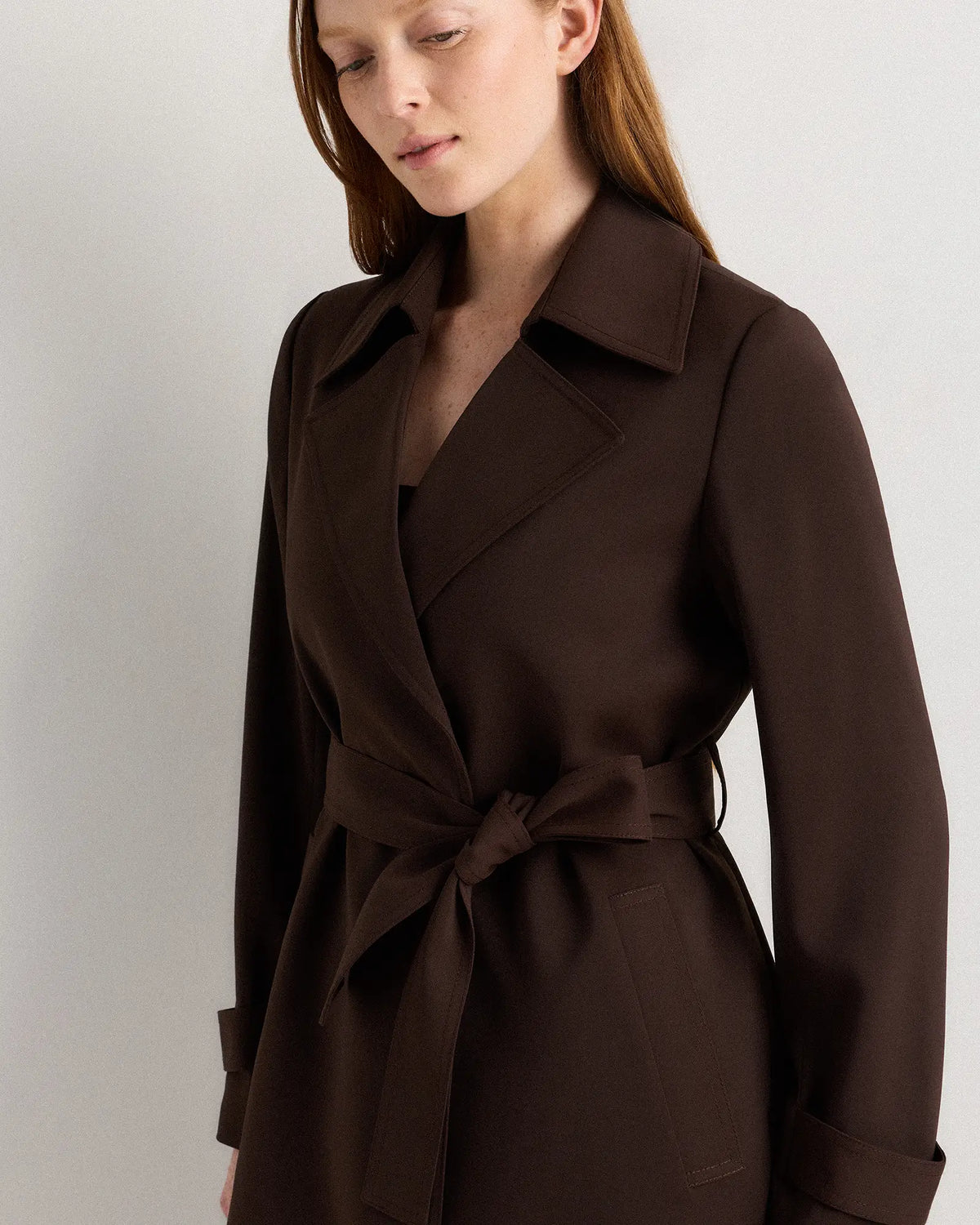 Stretch Crepe Trench Coat - US 5035