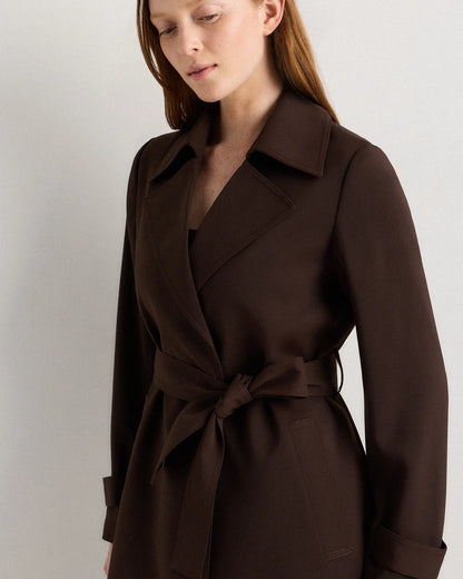 Stretch Crepe Trench Coat - US 5035