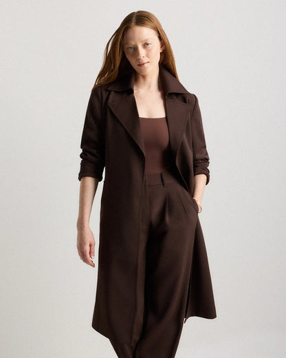 Stretch Crepe Trench Coat - US 5035