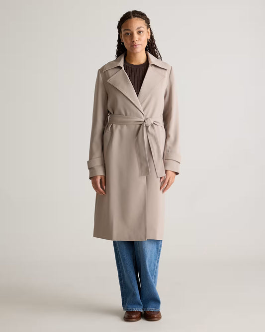 Stretch Crepe Trench Coat - US 4357