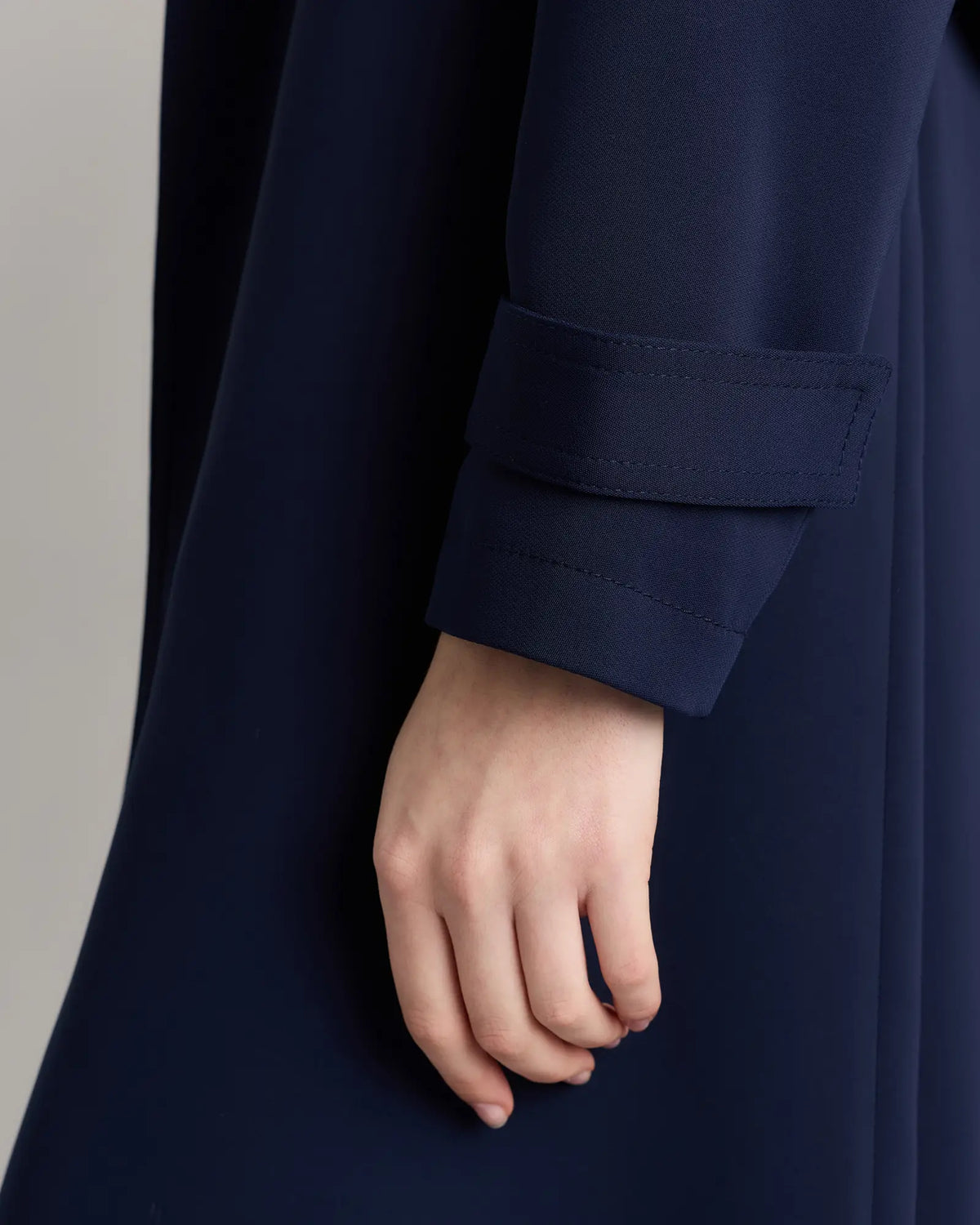 Stretch Crepe Trench Coat - US 8637