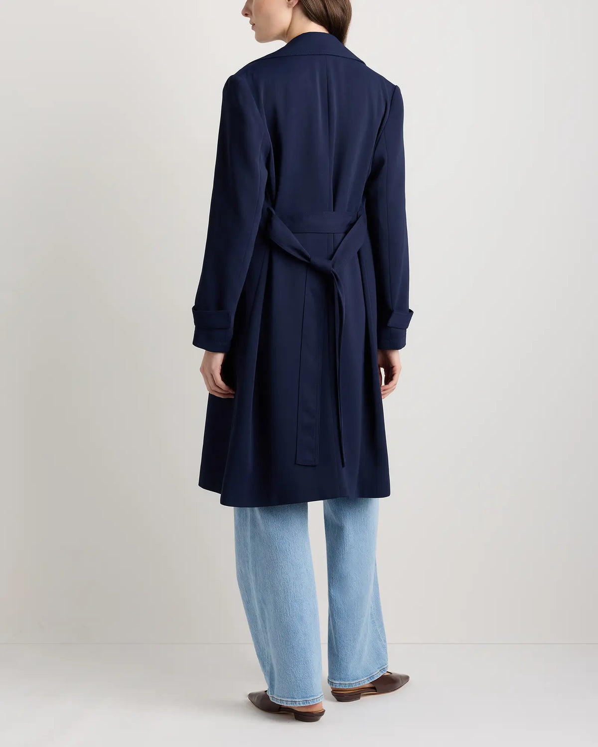 Stretch Crepe Trench Coat - US 8637