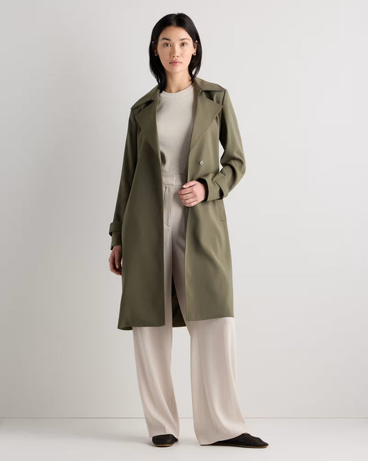 Stretch Crepe Trench Coat - US 7259