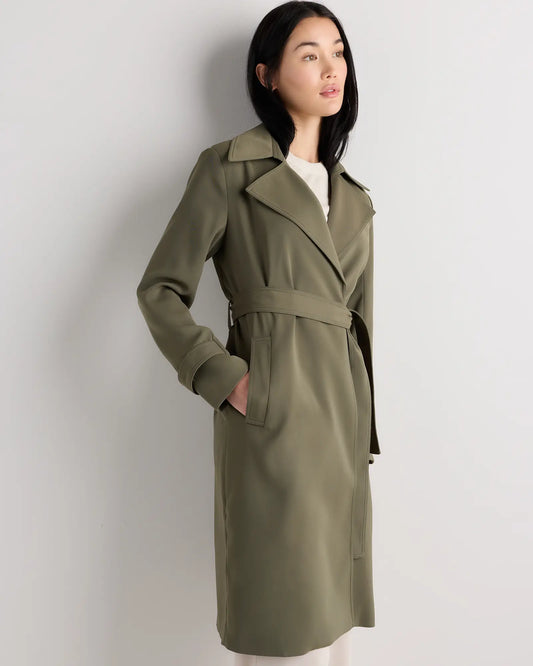 Stretch Crepe Trench Coat - US 7259