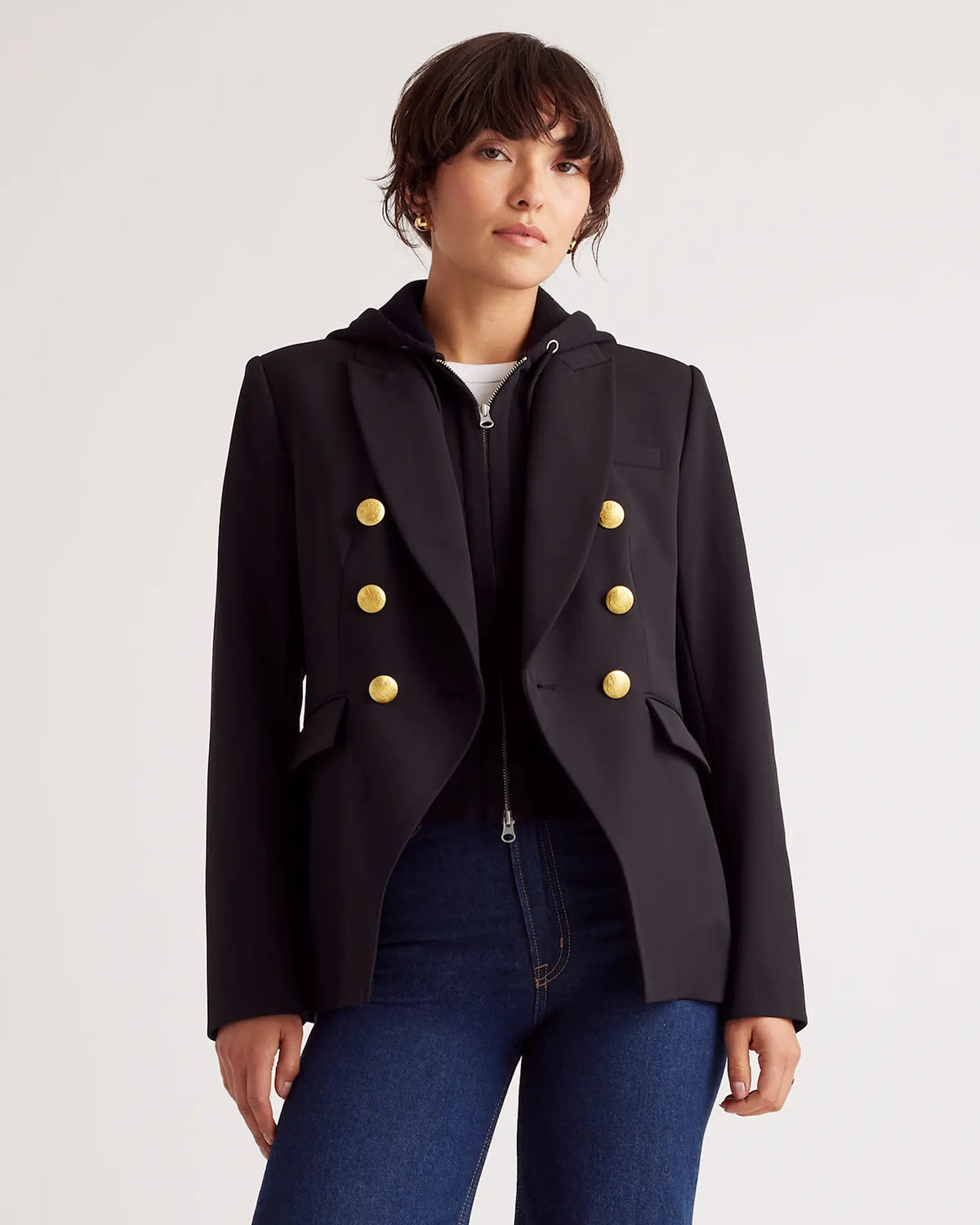 Organic Heavyweight Fleece Hoodie Blazer Insert - US 7970