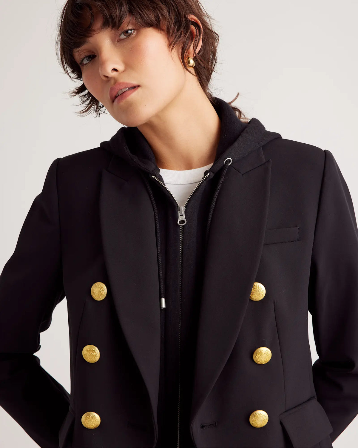 Organic Heavyweight Fleece Hoodie Blazer Insert - US 7970