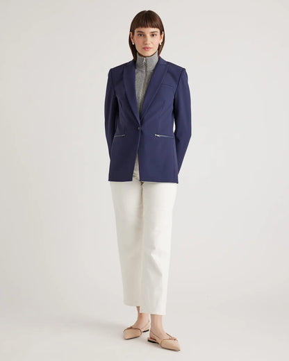 100% Mongolian Cashmere Ribbed Collar Blazer Insert - US 8532
