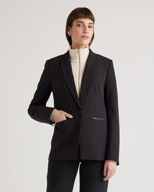 100% Mongolian Cashmere Ribbed Collar Blazer Insert - US 1954