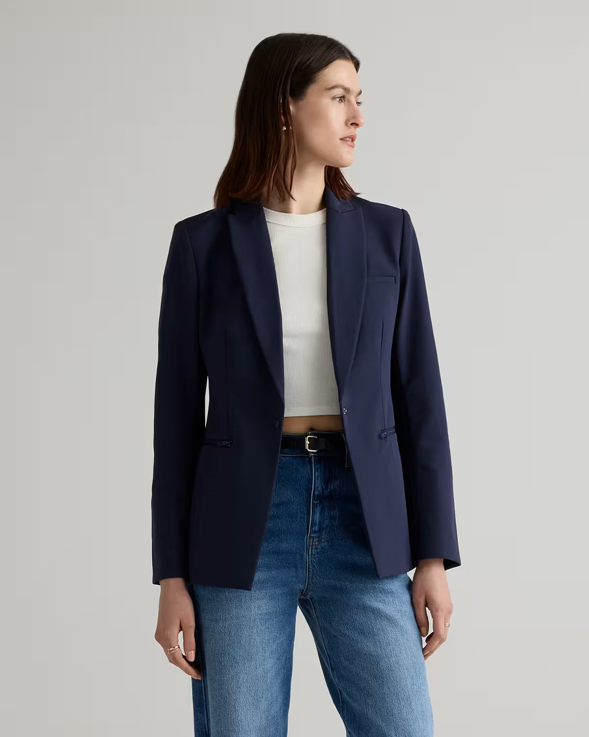 Scuba Single-Breasted Convertible Blazer - US 0146