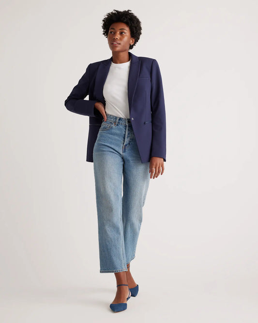 Scuba Single-Breasted Convertible Blazer - US 6283