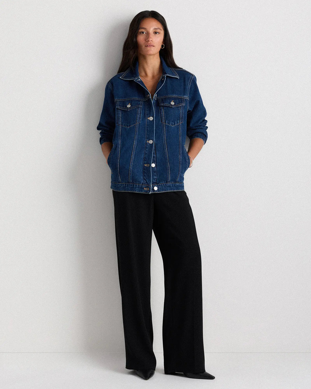 100% Organic Cotton Oversized Denim Jacket - US 4620