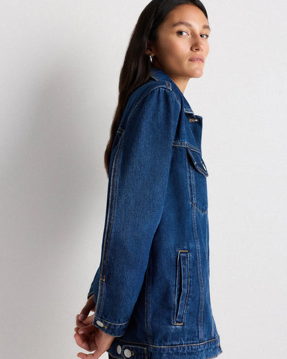100% Organic Cotton Oversized Denim Jacket - US 4620