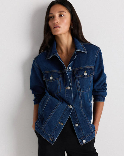 100% Organic Cotton Oversized Denim Jacket - US 4620