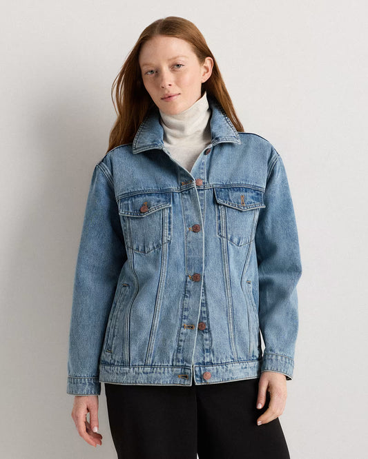 100% Organic Cotton Oversized Denim Jacket - US 1676