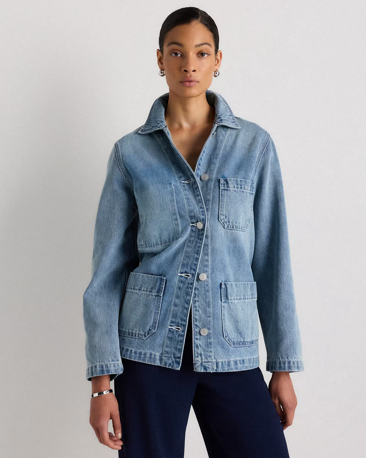 100% Organic Cotton Denim Chore Jacket - US 6389