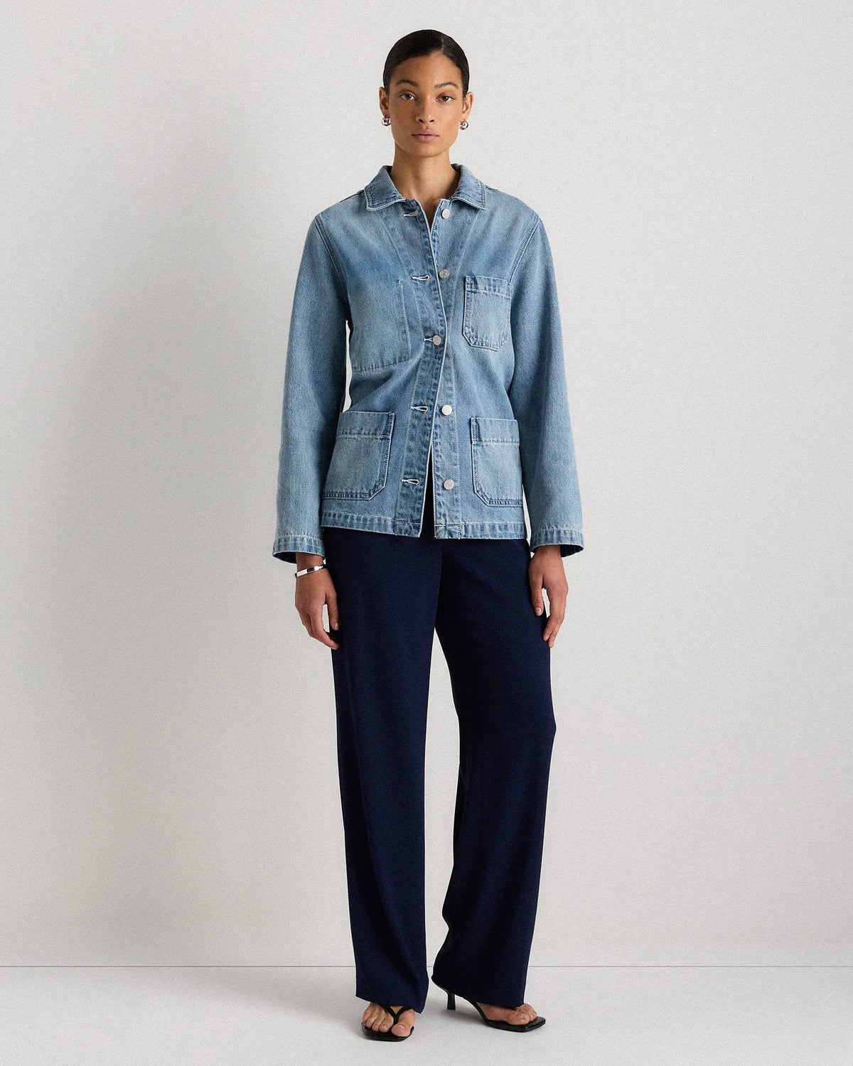 100% Organic Cotton Denim Chore Jacket - US 6389