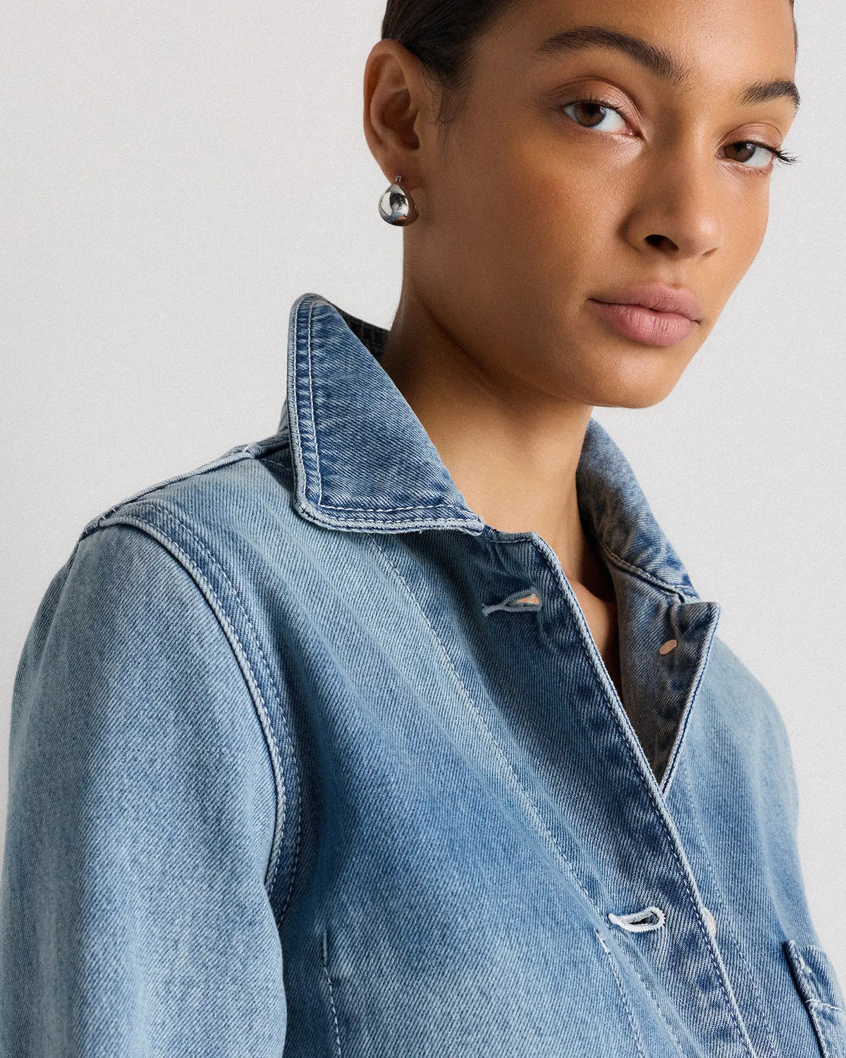 100% Organic Cotton Denim Chore Jacket - US 6389