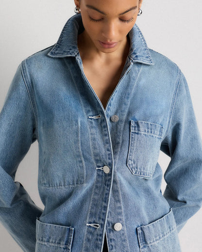 100% Organic Cotton Denim Chore Jacket - US 6389