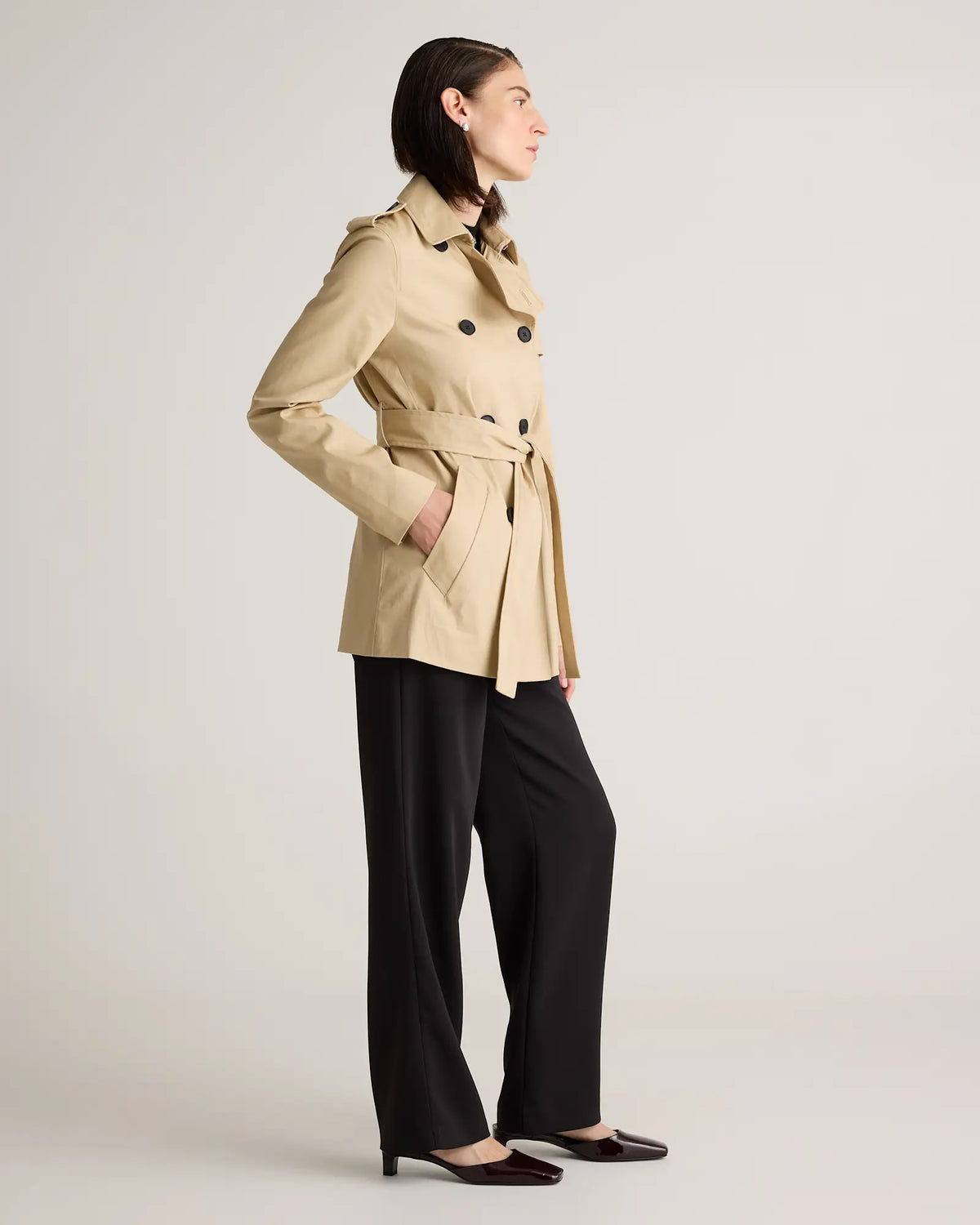 Comfort Stretch Short Trench Coat - US 5900