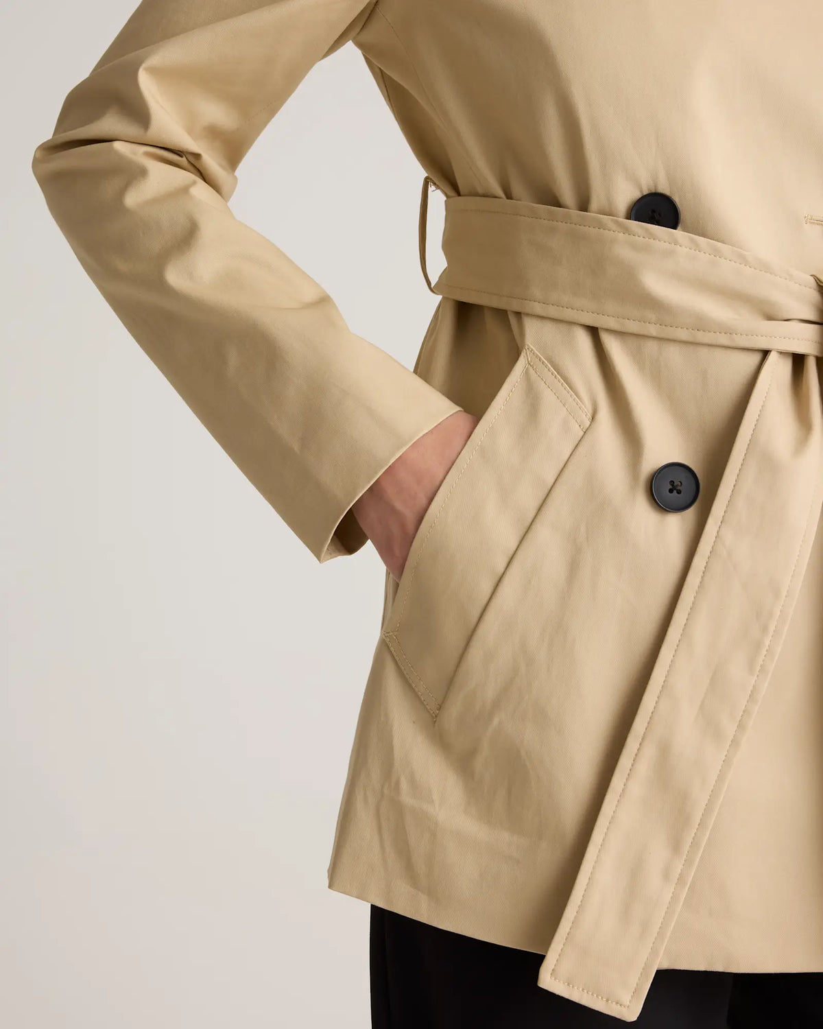 Comfort Stretch Short Trench Coat - US 5900