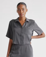 100% Washable Silk Pajama Button Up Top - US 1932