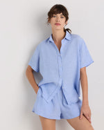 100% European Linen Shorts Pajama Set - US 2869