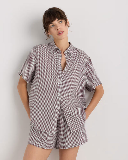 100% European Linen Shorts Pajama Set - US 0039